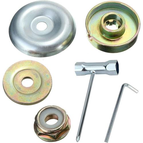 6pcs kit ecrou Tete debroussailleuse Universelle, pour débroussailleuse Thermique, stihl, Echo, ryobi Tete, Kit De Fixation D'écrou De Lame De Gearbo En Métal Pour Tondeuse à Gazon