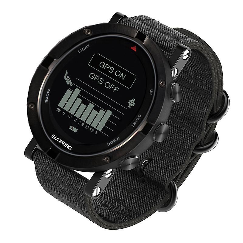 Gps Montre De Sport De Plein Air Pour Hommes Fréquence Cardiaque Course À Pied Natation Triathlon Boussole De Pression D'air Montre Étanche Xuluo