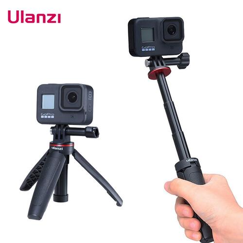 TREPIED,Ulanzi universel Gopro Selfie trépied Action caméra prolonger  trépied Mini voyage Vlog trépied pour Gopro 8 7 6 5 Hero noir