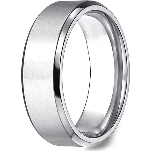 G23 Bague En Titane Pour Hommes Bague 8mm Argent/Bleu/Or/Noir Anneaux De Mariage Hommes Bagues De Fiançailles Pour Hommes Anneau D'amitié Anneau De Promesse Anneau De Mariage Taille52-70