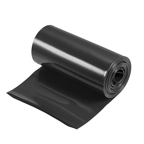 Gaine Thermorétractable PVC Batterie Enveloppe 100mm Plat Largeur 4m Noir Isolation pour Batterie