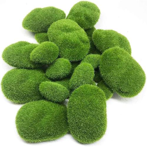 10 Pièces Mousse Artificielle Rocks Décoratifs,5 Taille Boule Florale Verte Décorative, Boules de Mousse Verte Durable Mousse Terrarium pour Arrangements Fairy Gardens et Décoration Intérieure