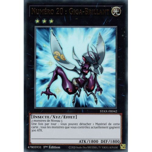 Yu Gi Oh Stax Fr042 Numéro 20 Giga Brillant Ultra Rare