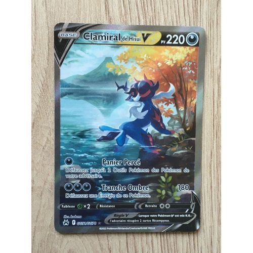 Carte Pokémon Clamiral De Hisui V Brillante Gg51/Gg70 - Zenith Suprême