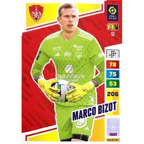 11 Marco Bizot - Stade Brestois 29 - Carte Panini Adrenalyn Xl 2023-2024 Ligue 1
