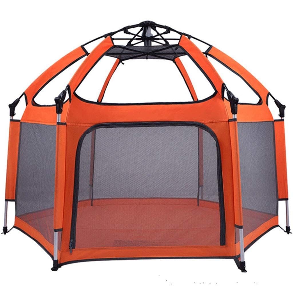 Exqline Parc Bebe Pliable Avec Auvent Uv Pour La Maison Les Voyages Le Parc Ou La Plage Orange Rakuten