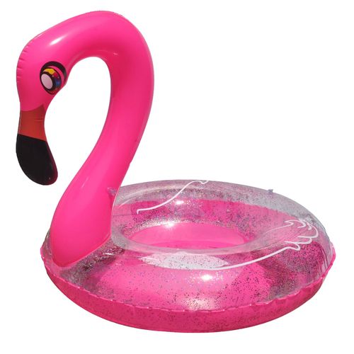 Bouée Gonflable Géante Scintillante - Flamand Rose