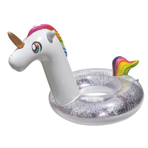 Bouée Gonflable Géante Scintillante - Licorne