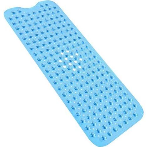 Anti Derapant BaignoireTapis De Bain Antiderapant Extra Long Tapis Baignoire¿apis Bain Antidérapant¿Anti Derapant Douche avec Ventouse 100 40cm (Bleu Transparent)