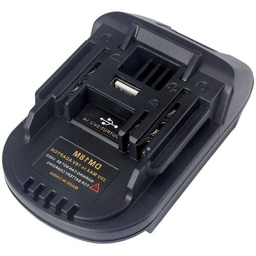 Adaptateur de batterie DM18M pour DEWALT pour batterie Li-Ion 18 V MILWAUKEE, LBXR20, LB2X4020, PCC685L, BL1830 ,BL1840 ,BL1850