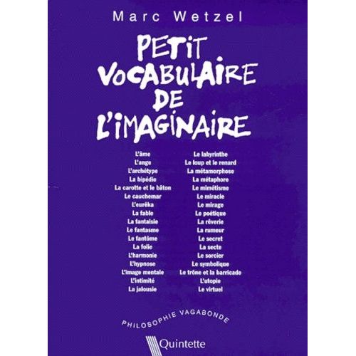 Petit Vocabulaire De L'imaginaire