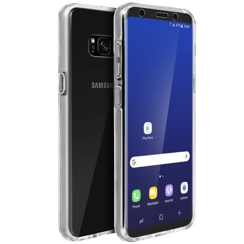 Coque Galaxy S8 Protection Avant Silicone + Arrière Polycarbonate - Transparent