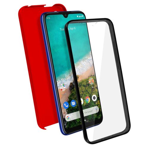 Coque Xiaomi Mi A3 Arrière Rigide Intégral Avant Souple Rouge