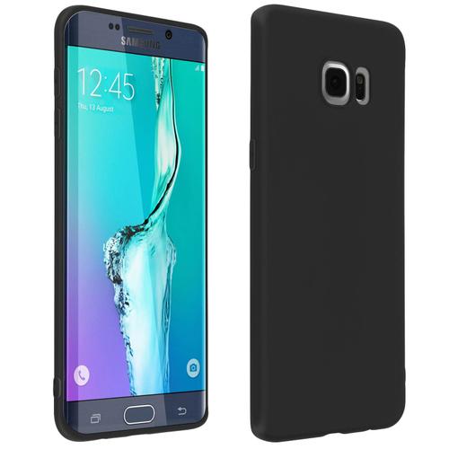 Coque Samsung Galaxy S6 Edge Plus Silicone Flexible Résistant Ultra Fine Noir