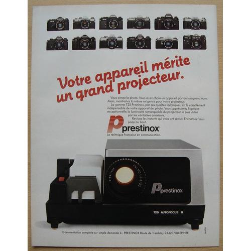 Publicité Papier - Projecteur Diapos Prestinox De 1981