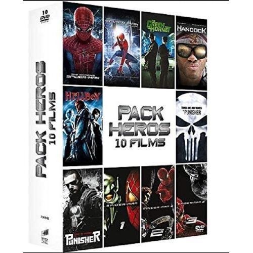 Pack Héros 10 Films - Spider-Man, Hellboy, Punisher, Handcock,...