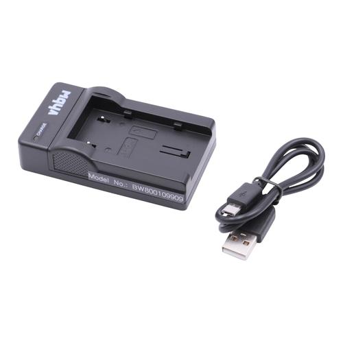 vhbw Chargeur USB de batterie compatible avec JVC GY-HM100, GY-HM100E, GZ-MG130, GZ-MG131 batterie appareil photo digital, DSLR, action cam