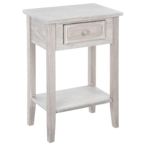 Table De Chevet Charme - 1 Tiroir - Marron Naturel