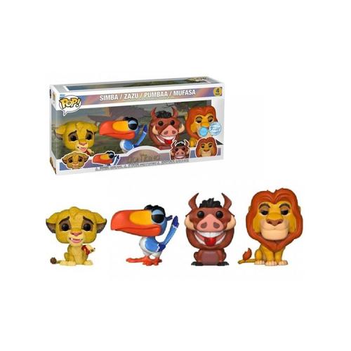 Funko Pop Simba / Zazu / Pumbaa / Mufasa The Lion King Special Edition Pack 4