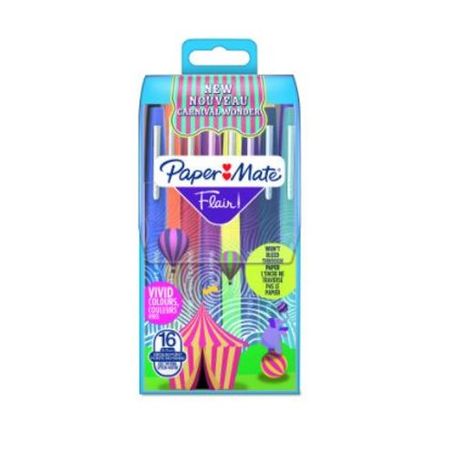 Papermate Flair Carnival Wonder Feutres X16 Couleurs Vives