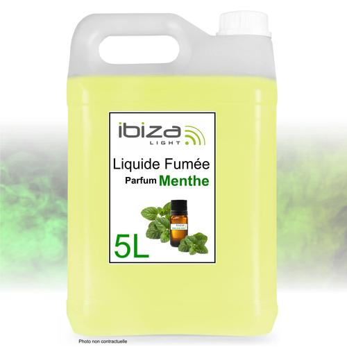 Pack Liquide à Fumée - Bidon de 5 Litres Liquide Ibiza Light SMOKE5L-N pour Machine à Fumée - Fiole de Parfum MINT Menthe Fraicheur