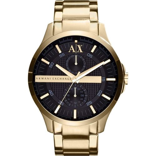 Armani Exchange Men'S Ax2122 Gold Stainless Steel Quartz Watch With Black Dial
