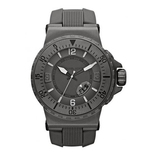 Michael Kors Mens Watch Ip Grey Silicon With Date Mk7061