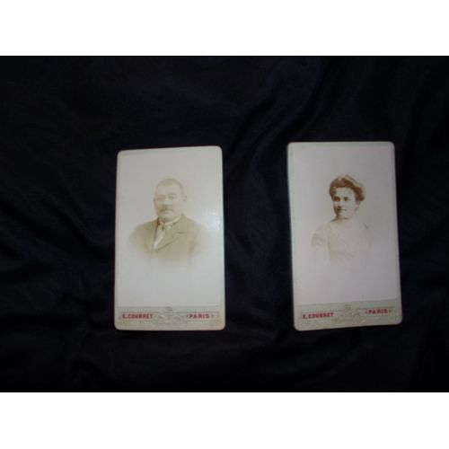 Deux Portraits Réalisés Par Eugène Courret Vers 1900 À La Belle Epoque