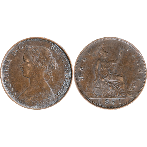 Uk - 1861 - Half Penny - Victoria - 20-106