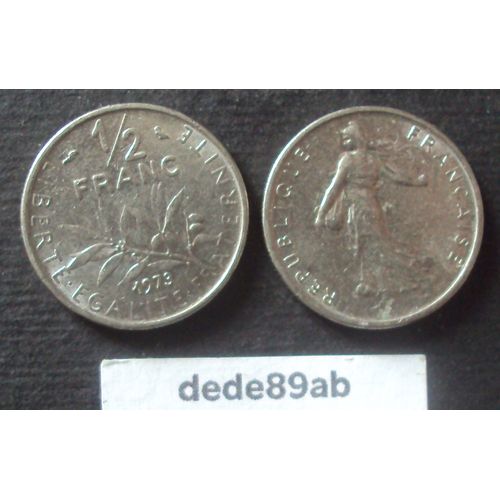 France . Pièce 1/2 Franc 1973 . Semeuse De Roty