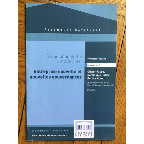 Entreprise Nouvelle Et Nouvelles Gouvernances