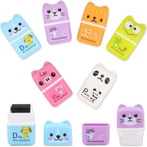 6 Pcs Mignon Crayon Gomme, Rouleau Sur Le Thème Du Dessin Animé Coloré Rectangle Gomme, Crayon Gommes En Caoutchouc Pour Enfants École Fourniture De Bureau Papeterie