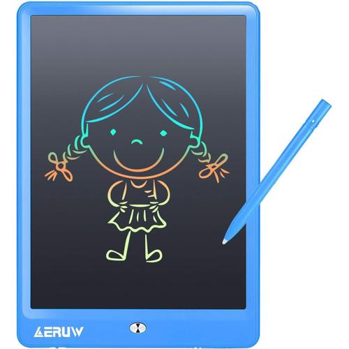 Lcd Tablette D'écriture 10 Pouces Coloré Ardoises De Gribouillage Pour L'écriture Sans Papier Tablette Dessin Enfants Cadeau Jouet Educatif, Électronique Memo Écriture Board -Bleu