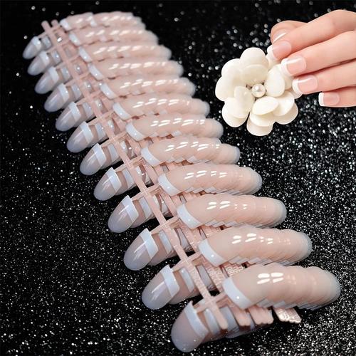 Faux Ongles De Courts Et Naturels, 240 Pcs 12 Tailles Différentes, Kit French Manucure Naturel Nail Art Tip Décor Outils Faux Ongles Et Accessoires 