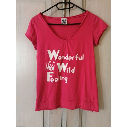Tee Shirt Femme Taille 36 Pimkie 100% Bio Rose Fushia En Très Bon État