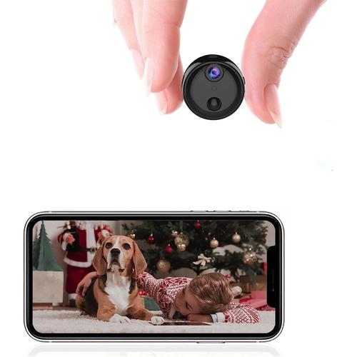 Mini caméra de Surveillance 4K, 1080P Mini Camera Espion Full HD Caméra de Surveillance sans Fil avec Enregistrement Camera Surveillance Micro Caméra WiFi Interieur/Exterieur