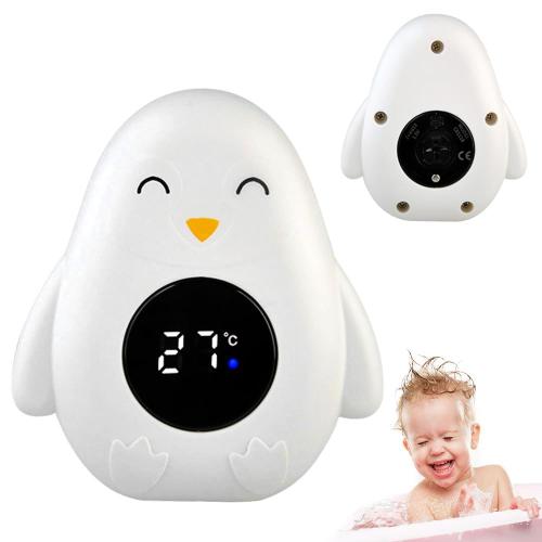 Thermomètre de bain numérique pour bébé - Avec voyant LED - Fonction d'avertissement de température - Thermomètre de bain pour bébé - Thermomètre de baignoire pour bébé - Thermomètre pour les