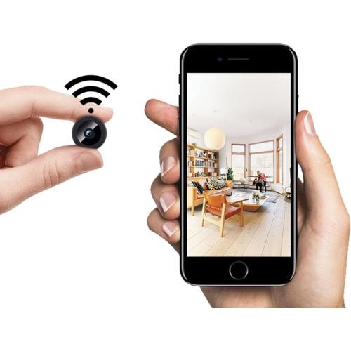 Camera Espion WiFi 1080P Mini Caméra de Surveillance Interieur/extérieur sans Fil avec Enregistrement Micro Cachée Camera Espion a Distance Discrete Enregistreur Spy Cam Invisible Detecteur Mouvement