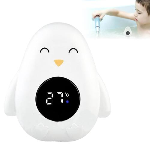 Thermomètre de bain numérique pour bébé - Avec écran tactile LED - Pour enfants et bébés - Pour mesurer la température de l'eau et jouer dans la baignoire - Blanc