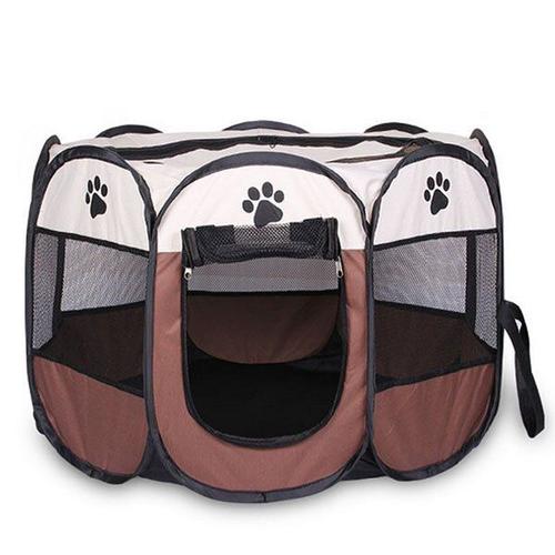 Xue Portable Pliant Tente Pour Animaux De Compagnie Chien Maison Cage Chien Chat Tente Parc Chiot Chenil Opération Facile Octogone Clôture # A