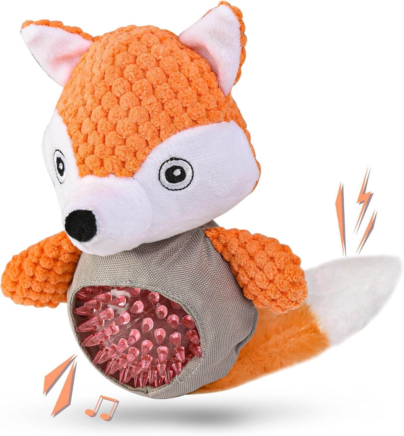 Jouets En Peluche Pour Chien De Petite Et Moyenne Race, Jouet En Forme De Raton Laveur, Queue Sonore En Papier Froissé, Jouet Puzzle Pour Chien Amusant Pour Chiots. (Renard)