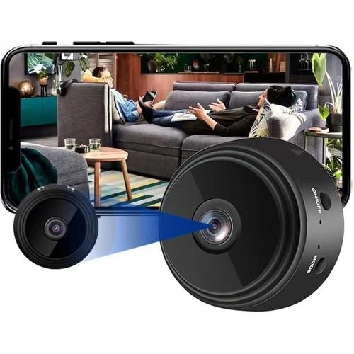 Mini caméra Espion, Mini Camera Espion sans Fil, 1080p Full HD Caméra de Surveillance Magnétique avec Vision Nocturne pour la Maison Intérieur (Noir)