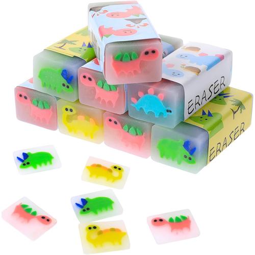 Lot De 8 Gommes À Crayons Mignonnes En Forme De Dinosaure, Amusantes Et Mignonnes Pour Animaux De Compagnie Pour Étudiants Fournitures Scolaires Prix Cadeaux De Fête Fournitures D'art