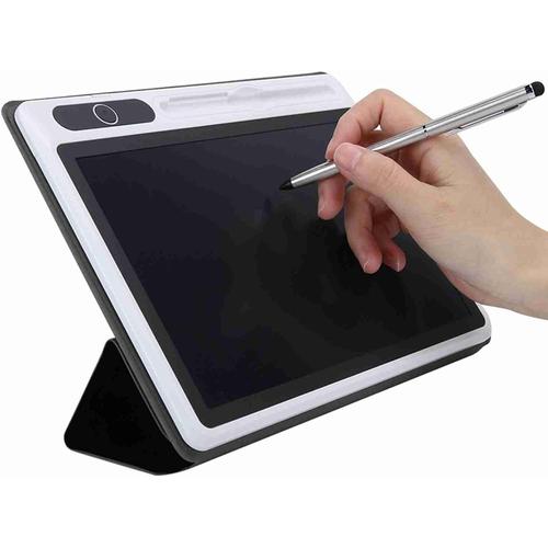 Bloc-Notes Électronique Lcd 10 ``, Tablette Graphique Électronique, Planche À Dessin, Meilleur Choix Pour Le Travail, Étude, Réunion D'affaires, Explications (Noir (Avec Étui En Cuir))