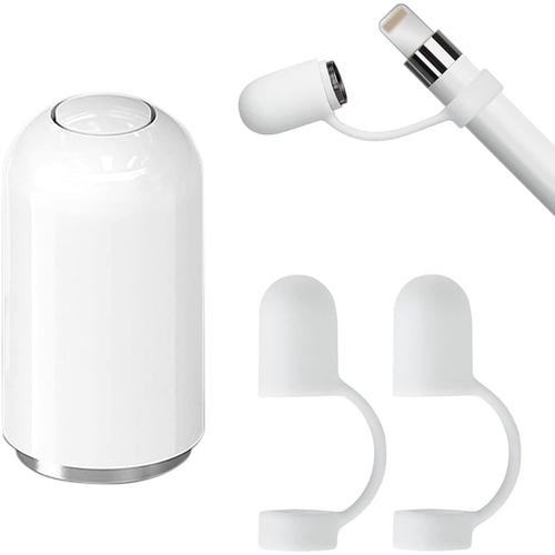 1 Ipencil Magnétique Capuchons, 2 Support Magnétique De Remplacement, Pencil Cap Holder For Ipad Pro Pencil (Blanc)