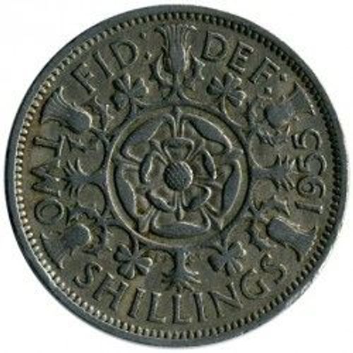 Grande Bretagne = Pièce De Two Shillings De 1955