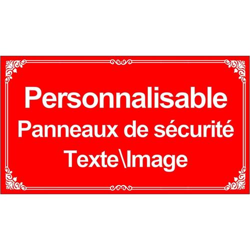 6 Panneaux De Sécurité-Personnalisable Signalétique Intérieure/Extérieure-Panneau Signalétique-Vidéo Surveillance Panneau Plaque Alarme - Pour Garage, Hôtel, École, Jardin, Adresse Résidentielle