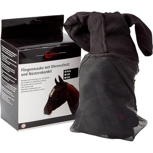 321267 321267 Masque De Protection Anti-Insectes Avec Protection Des Oreilles Et Franges Naseaux Pour Poney - Noir