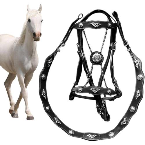 Noir Licols Et Longes Pour Chevaux,Plomb En Cuir Pu Pour Chevaux | Licols Ergonomiques Confortables Sans Entraves Avec Boucle En Métal Pour Stabilité, Concours, Entraînement, Conduite