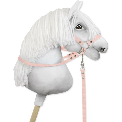 Rênes Pour Chevaux Hobby Horse ¿ Rose Poudré. Aucun Cheval Inclus.